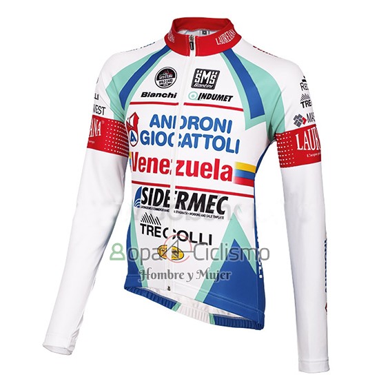 Androni Giocattoli Ropa Ciclismo Culotte Largo 2014 Hombre Mangas Largas Blanco